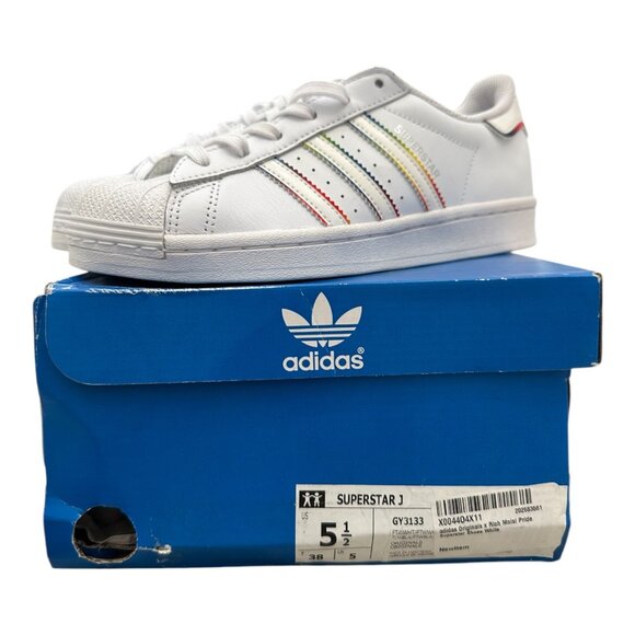 Adidas Originals Superstar JColor white GY3133 size 5.5 New with box - Picture 2 of 10